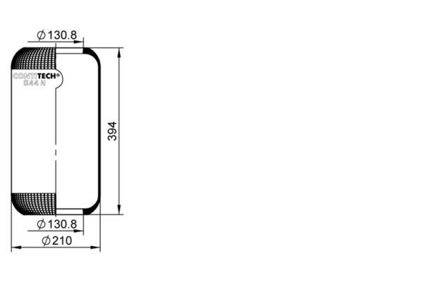 Coxim pneumático (suspensão de lâminas pneumática) do eixo KG644NN Kraftiger